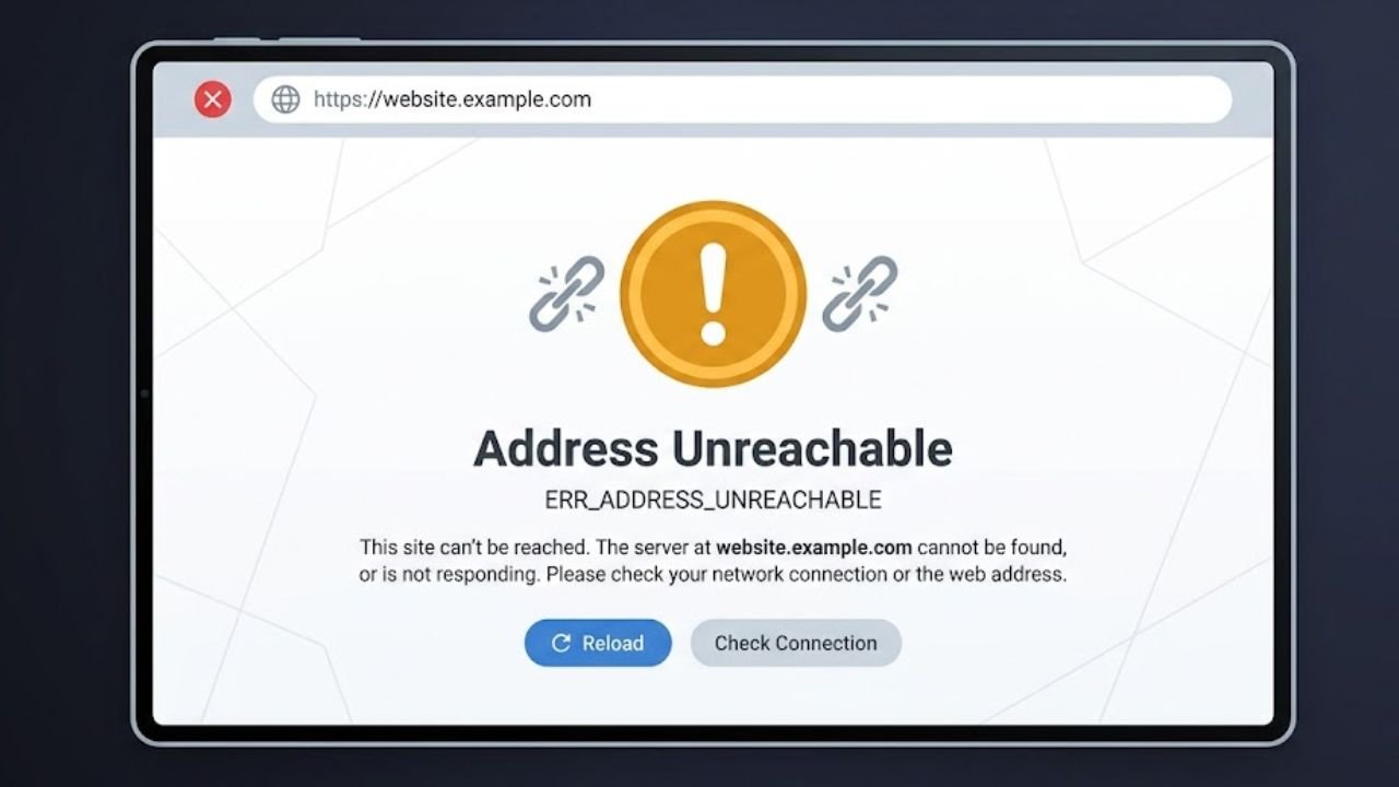 err_address_unreachable Error Fix Methods That Work