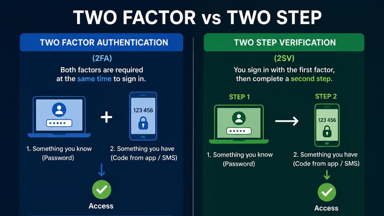What Is Two Factor vs Two Step? Security Differences Explained