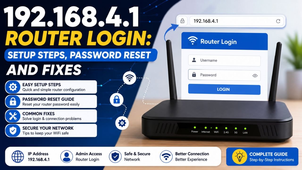 192. l68.4.1 Router Login: Setup Steps, Password Reset and Fixes