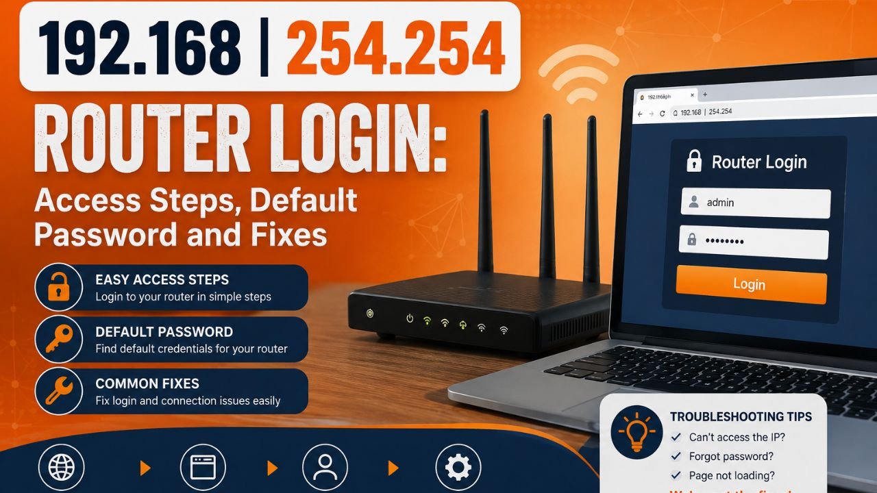 192.168 l 254.254 Router Login: Access Steps, Default Password and Fixes