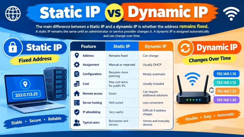 Static IP vs Dynamic IP