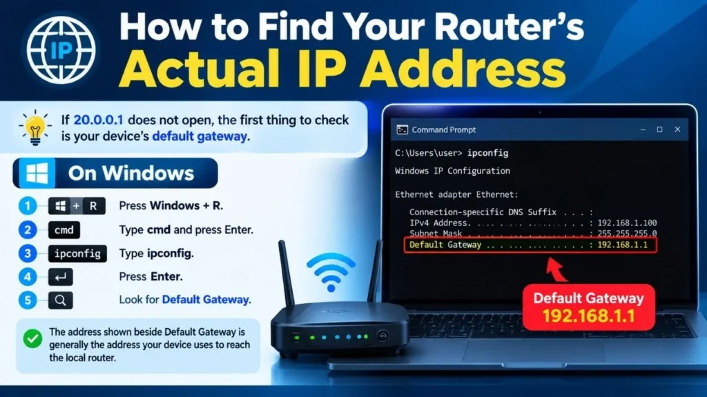 20.0.0.1 Router Login - How to Find Your Router's Actual IP Address